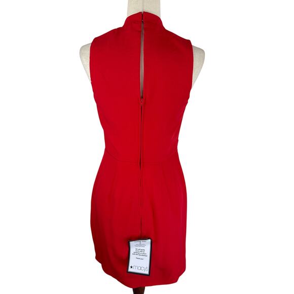 CITY STUDIO MOCK NECK SLEEVELESS SHIFT DRESS IN BRIGHT RED NWT WOMEN'S SIZE 5/6 - Picture 3 of 12